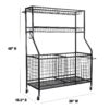 WORKPRO 36" W x 16.5" D x 46" H Rolling Equipment Storage Freestanding Shelf, 150lb. Capacity, Steel