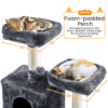 SmileMart 71.5″ H Multi-Level Large Cat Tree with 2 Cozy Perches and 2 Condos, Dark Gray