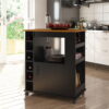 Ameriwood Home Williams Kitchen Island Microwave Cart with Rolling Casters, Black Ameriwood Home Williams Kitchen Island Microwave Cart with Rolling Casters, Black