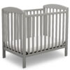 Delta Children NEW Gateway Mini Convertible Baby Crib with Mattress, Grey