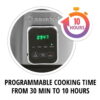 Kenmore Programmable 7 qt (6.6L) Slow Cooker and Dipper, Black Silver