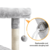 SMILE MART 51.5" Cat Tree with Climbing Hole and Condo, Light Gray SMILE MART 51.5" Cat Tree with Climbing Hole and Condo, Light Gray