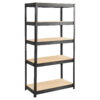 Safco Boltless Steel 4 Shelf Bookcase, 6245BL, Black