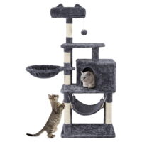 Yaheetech 54.5" Cat Tree Tower with Scratching Posts, Gray