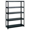 Safco Boltless Steel 5 Shelf Bookcase, 5244BL, Black