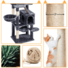 SmileMart 71.5″ H Multi-Level Large Cat Tree with 2 Cozy Perches and 2 Condos, Dark Gray