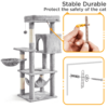 SMILE MART 51.5" Cat Tree with Climbing Hole and Condo, Light Gray SMILE MART 51.5" Cat Tree with Climbing Hole and Condo, Light Gray