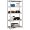 Smile Mart 5-Shelf Boltless & Adjustable Steel Storage Shelf Unit, Silver, Holds up to 705 lb Per Shelf