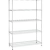 Hyper Tough Heavy Duty 5 Tier Wire Shelf, Zinc, 3000 lb Capacity