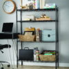 Hyper Tough 4 Tier Wire Shelf Unit, Black, Capacity 1400 lbs