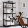 Smile Mart 5-Shelf Boltless & Adjustable Steel Storage Shelf Unit, Black, Holds up to 705 lb Per Shelf