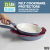 Tasty Clean Ceramic 16 Piece Non-Stick Aluminum Cookware Set, Slate Blue Tasty Clean Ceramic 16 Piece Non-Stick Aluminum Cookware Set, Slate Blue