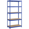 Smile Mart 5-Shelf Boltless & Adjustable Steel Storage Shelf Unit, Blue, Holds up to 705 lb Per Shelf
