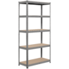 Smile Mart 5-Tier Adjustable Boltless Storage Shelf Units for Garage, Light Gray