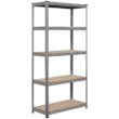 Smile Mart 5-Tier Adjustable Boltless Storage Shelf Units for Garage, Light Gray