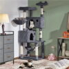 SmileMart 64.5"H Multi-level Cat Tree Tower with Condos and Perches, Dark Gray