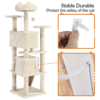 SmileMart 62''H Double Condo Cat Tree with Scratching Post Tower, Beige