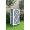 Hanover Outdoor Vertical Wood Storage Shed with Shelves | Backyard Utility Storage Unit for Organizing Garden Supplies, Patio Accessories & Tools | Grey Hanover Outdoor Vertical Wood Storage Shed with Shelves | Backyard Utility Storage Unit for Organizing Garden Supplies, Patio Accessories & Tools | Grey