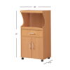 Home Basics Small Wood Microwave Cart, Natural Home Basics Small Wood Microwave Cart, Natural