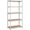 Smile Mart 5-Shelf Boltless & Adjustable Steel Storage Shelf Unit, Silver, Holds up to 705 lb Per Shelf
