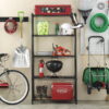 Whitmor Adjustable 36"W x 14"D x 72"H 5-Shelf Freestanding Shelves, Metal with Plastic Connectors, Black