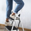 Pentagon Tools 3-Step Portable Folding Stool - Heavy-Duty Step Stool Ladder