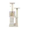 Armarkat 53-in real wood Cat Tree & Condo Scratching Post Tower, White