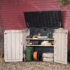 Keter Store-It-Out Midi 30-Cu Ft All-Weather Resin Storage Shed, Beige