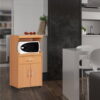 Home Basics Small Wood Microwave Cart, Natural Home Basics Small Wood Microwave Cart, Natural