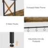 SmileMart 4-Tier Bakers Rack Kitchen Storage Shelf with S-Hooks, Rustic Brown
