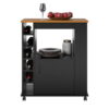 Ameriwood Home Williams Kitchen Island Microwave Cart with Rolling Casters, Black Ameriwood Home Williams Kitchen Island Microwave Cart with Rolling Casters, Black