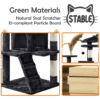 SmileMart 61.5''H Double Condo Cat Tree with Scratching Post Tower, Black