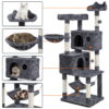 SmileMart 64.5"H Multi-level Cat Tree Tower with Condos and Perches, Dark Gray