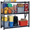 Muscle Rack 3-Tier Black 77"W x 24"D x 72"H Steel Welded Storage Rack
