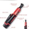 AOBEN Cordless Electric Ratchet Wrench Set, 3/8" 12V Power Ratchet Tool Kit With 2 Packs 2000mAh Lithium-Ion Battery And Charger