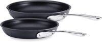 All-Clad HA1 Hard Anodized Nonstick 2 Piece Fry Pan Set 8, 10 Inch Induction Pots and Pans, Cookware Black