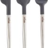 All Clad Silicone Tools Spatula Cooking, Baking and Serving, 3-Piece Set, Stainless Steel and Black