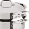 All-Clad Specialty Stainless Steel 3 Piece Cookware Set with Lid 5 Quart Induction Pots and Pans