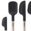 All-Clad Ultimate Silicone 5 piece Spatula Set, Stainless Steel and Black