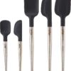All-Clad Ultimate Silicone 5 piece Spatula Set, Stainless Steel and Black