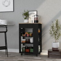 Boahaus Pessac​ Kitchen Cabinet (Black)