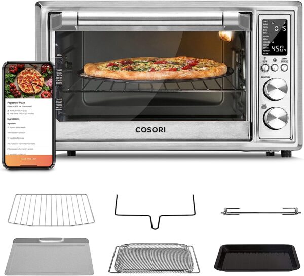 COSORI Air Fryer Toaster Oven Combo, 32 QT, 12 Functions - Silver