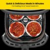 Chefman TurboFry Touch Air Fryer, Large 5-Quart Family Size, One Touch Digital Control Presets, French Fries, Chicken, Meat, Fish, Nonstick Dishwasher-Safe Parts, Automatic Shutoff, Stainless Steel