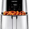 Chefman TurboFry® Touch Air Fryer, XL 8-Qt Family Size, One-Touch Digital Control Presets, Stainless Steel
