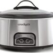 Crock-Pot 6 Quart Programmable Slow Cooker with Timer and Auto Food Warmer Setting, Stainless Steel