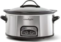 West Bend 87906R Slow Cooker, Large-Capacity Non-Stick Crockpot with  Variable Temperature Control, Travel Lid and Thermal Carrying Case, 6 Qt,  Red