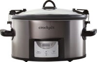 Crockpot™ 7-Quart Easy-to-Clean Cook & Carry™ Slow Cooker, Black Stainless Steel