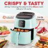 DASH Tasti-Crisp™ Digital Air Fryer with AirCrisp Technology, Custom Presets, Temperature Control, and Auto Shut Off Feature, 2.6 Quart - Aqua