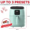 DASH Tasti-Crisp™ Digital Air Fryer with AirCrisp Technology, Custom Presets, Temperature Control, and Auto Shut Off Feature, 2.6 Quart - Aqua