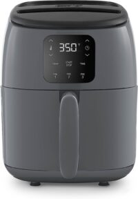 DASH Tasti-Crisp™ Digital Air Fryer with AirCrisp Technology, Custom Presets, Temperature Control, 2.6 Quart - Cool Grey